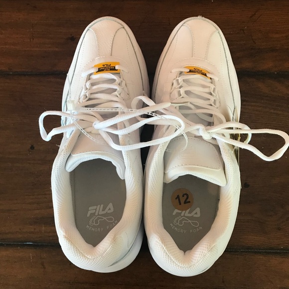 FILA Men’s 12 Memory White Workshift Non Skid Slip Resistant Work Shoes NWT - Picture 7 of 16